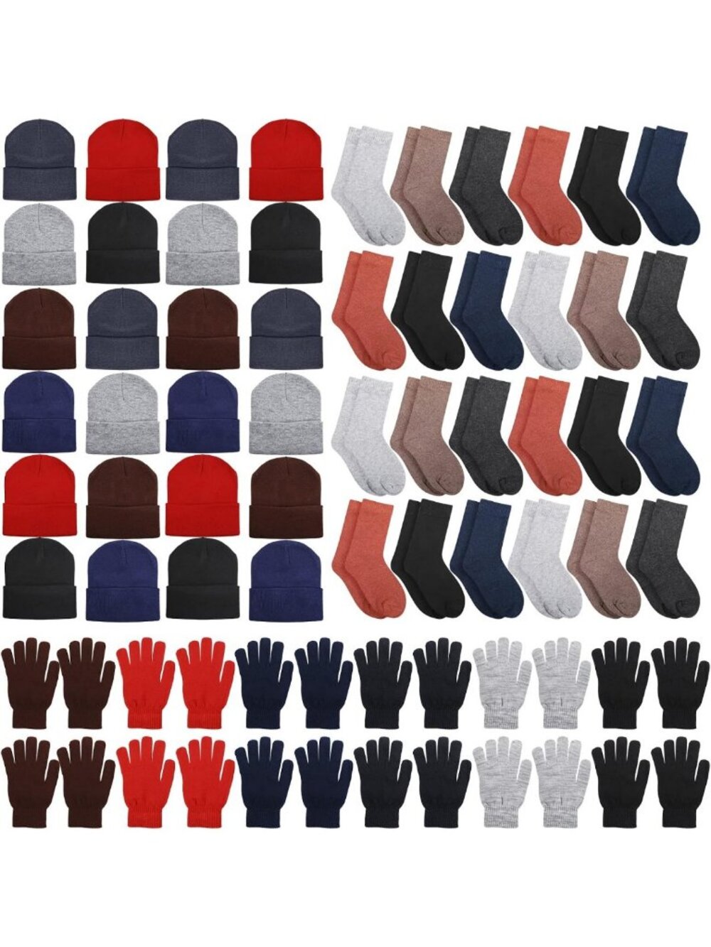Cozy Warm Beanie Hat, Gloves & Socks Set - Perfect for Winter & Outdoor Use